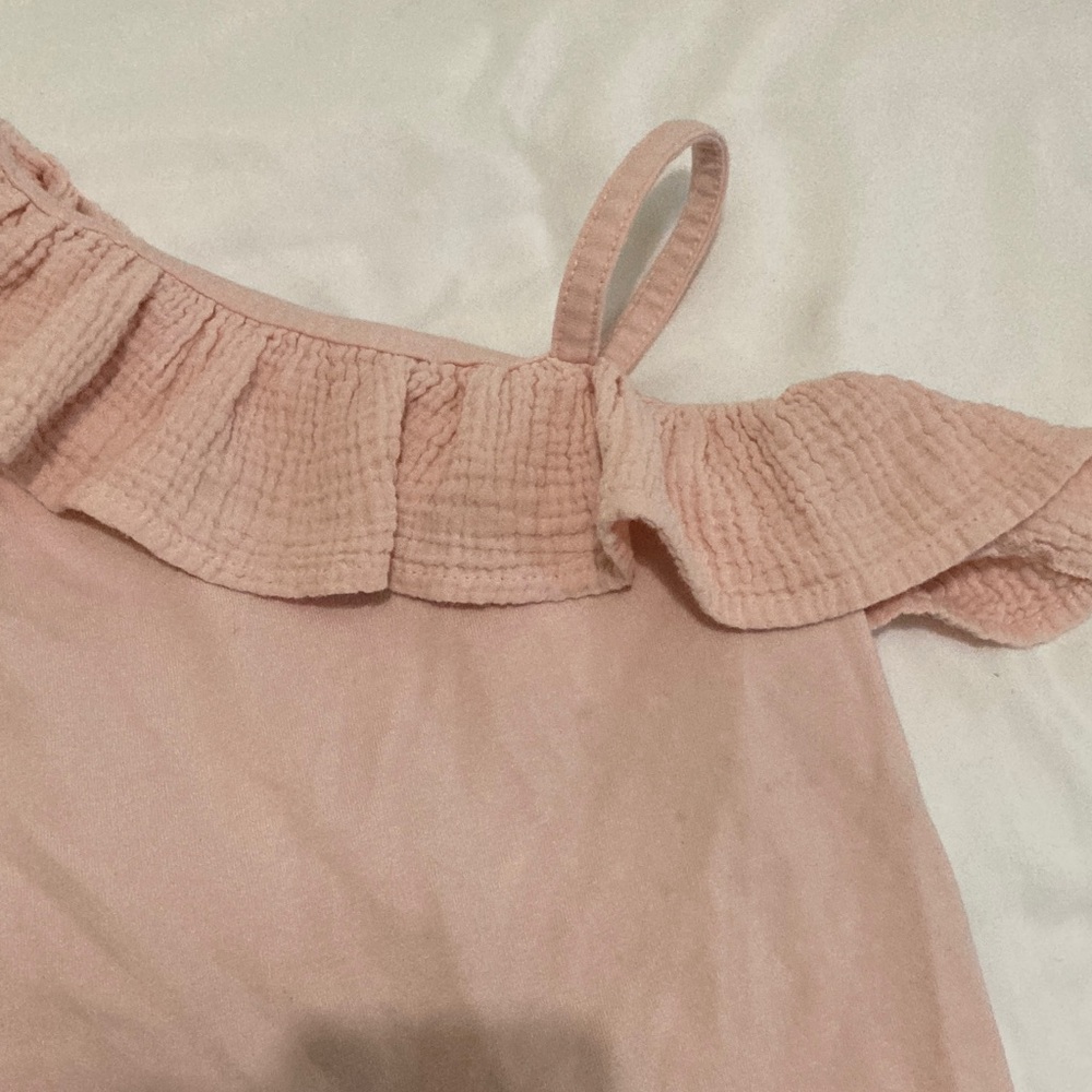 Pink Off-The-Shoulder Ruffled Top - Picture 4 of 14